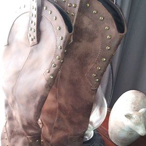 Faux Leather Dress Boots